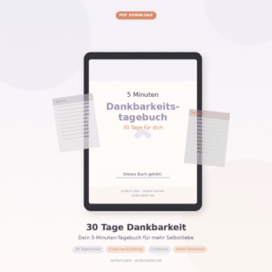 5 minuten dankbarkeitstagebuch – digital (30 tage)