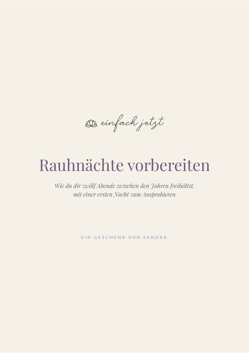 Rauhnächte vorbereiten Titelseite des Hefts Rauhnächte vorbereiten von einfach jetzt